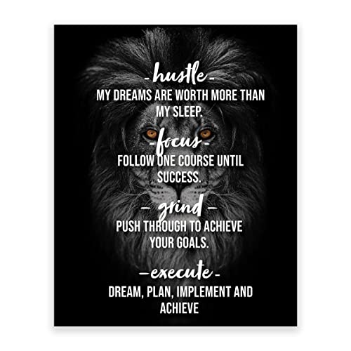 Inspirational Motivational Wall Art Posters for Office & Business Decor - Uplifting Animal Prints for Workspace & Home
