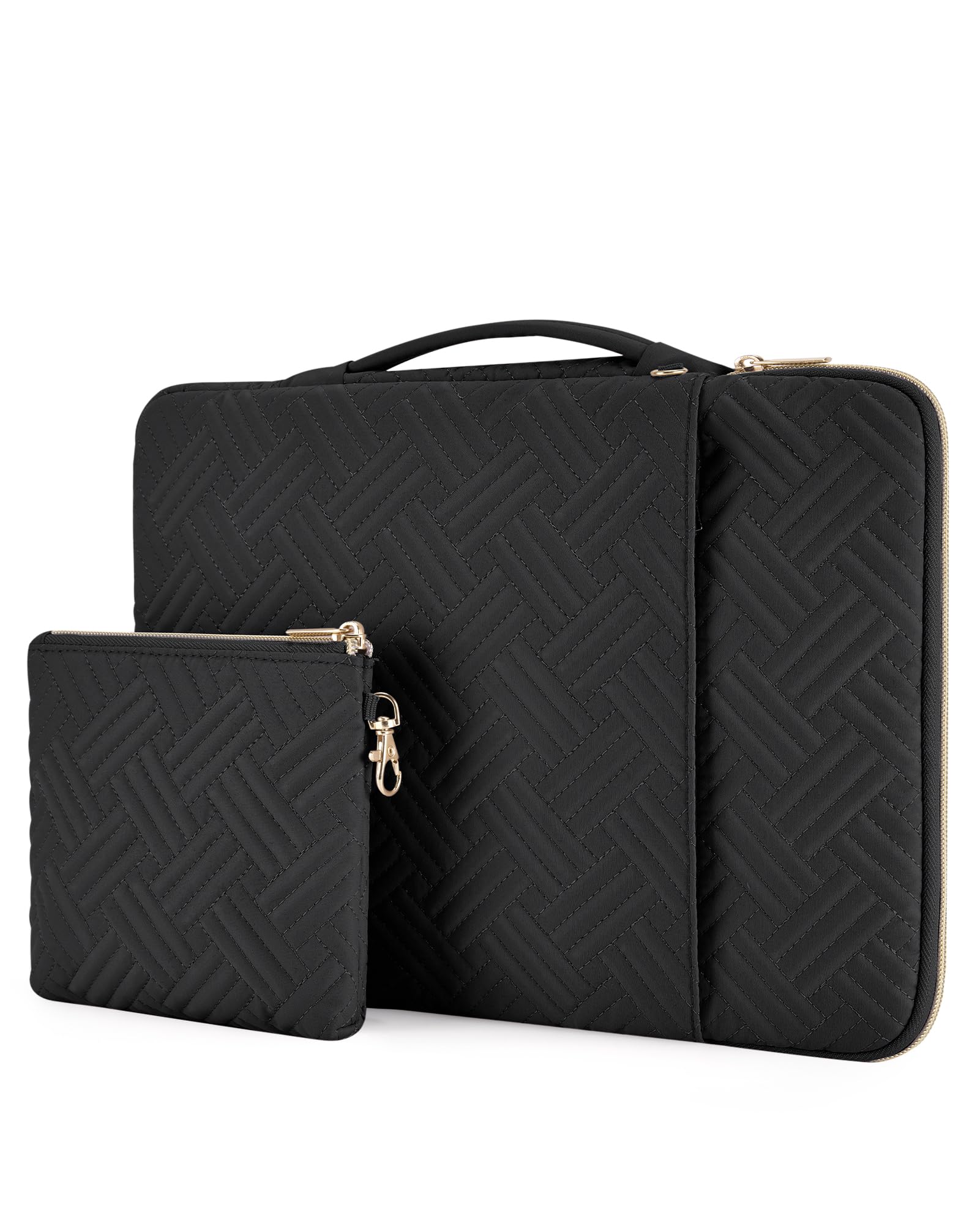 BAGSMART 13-14 Inch Laptop Sleeve Case for MacBook Air/Pro - Protective Padded Cover with Accessories Pouch - Compatible with MacBook Pro 14
