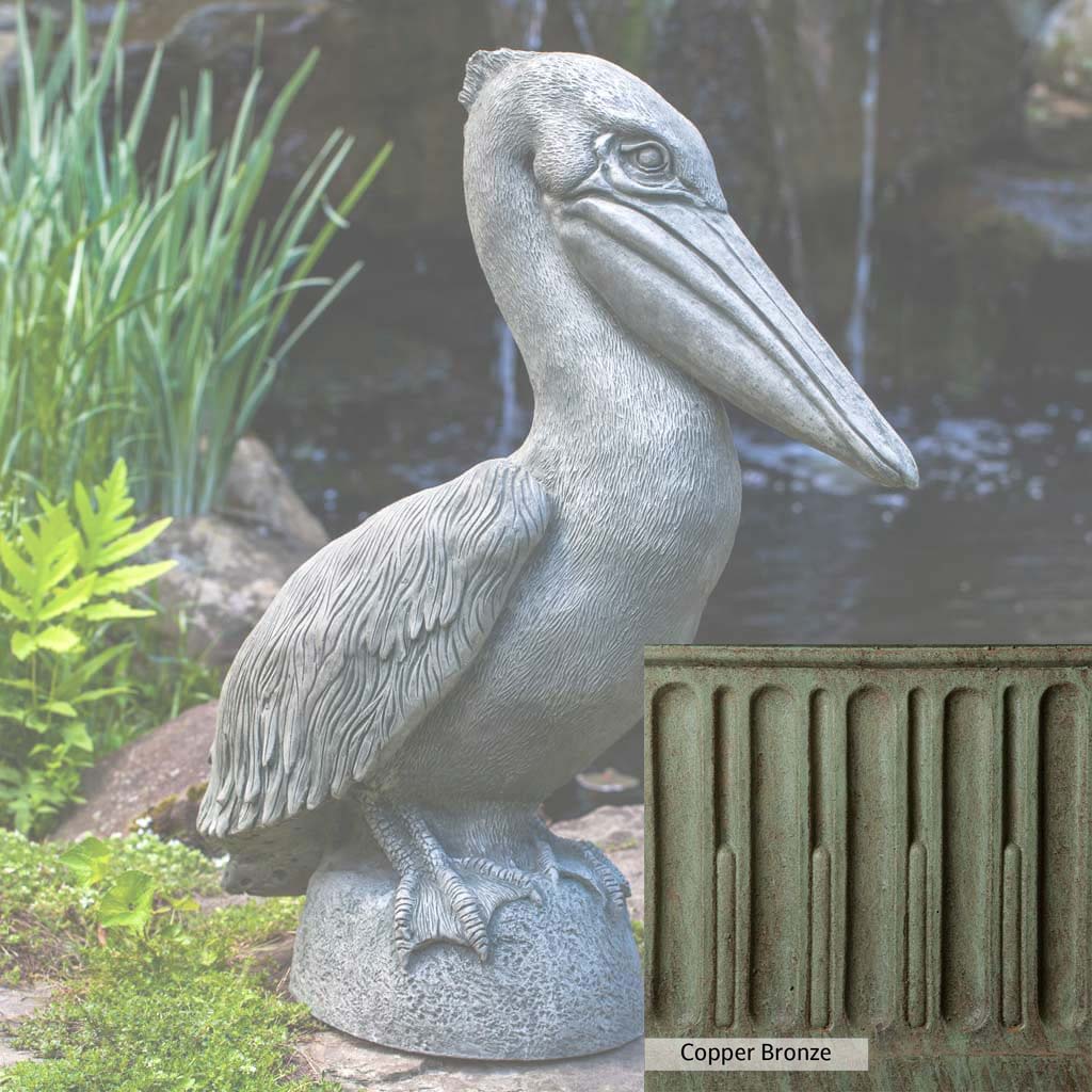 Campania International Pelican Statue - Elegant Outdoor Garden Decor for Patio, Poolside & Coastal Home Decor
