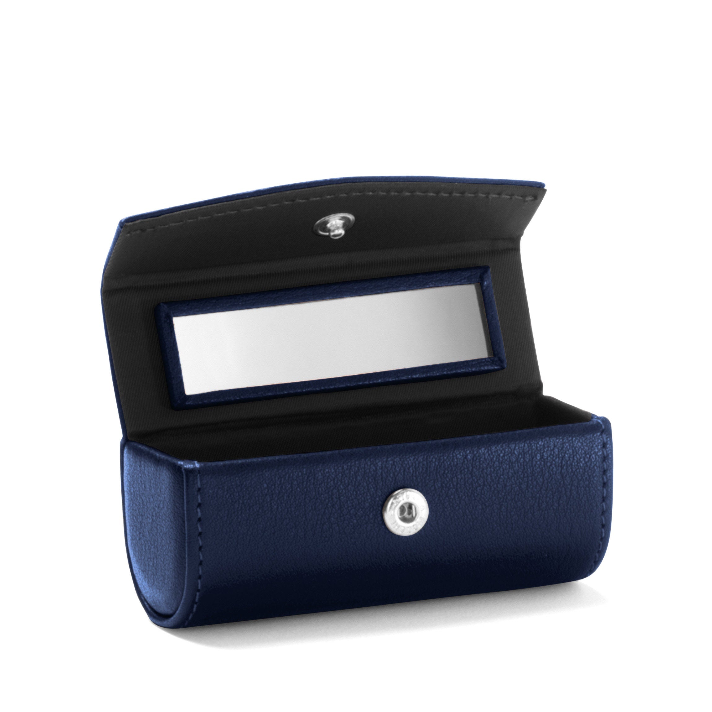 Navy Blue Lipstick Case Holder - Portable & Stylish Makeup Organizer for Travel, Purse, and Everyday Use