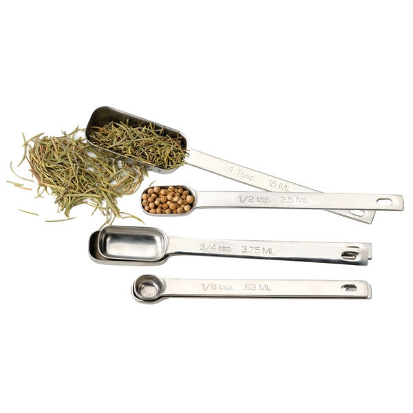 Premium Stainless Steel Measuring Spoons Set of 6 - Durable Spice Measuring Spoons for Cooking & Baking - Perfect for Measuring Spices, Coffee, Tea, and Dry Ingredients in Kitchen & Restaurant Use