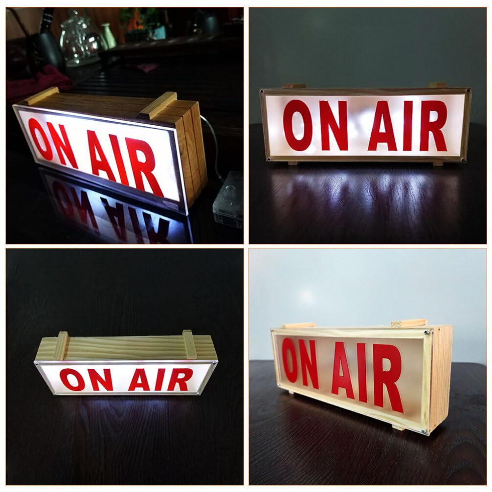 Uonlytech LED Letter Sign - Battery Powered On Air Light for Home Studio & Recording - Perfect for Podcasting, Live Streaming, and Video Recording
