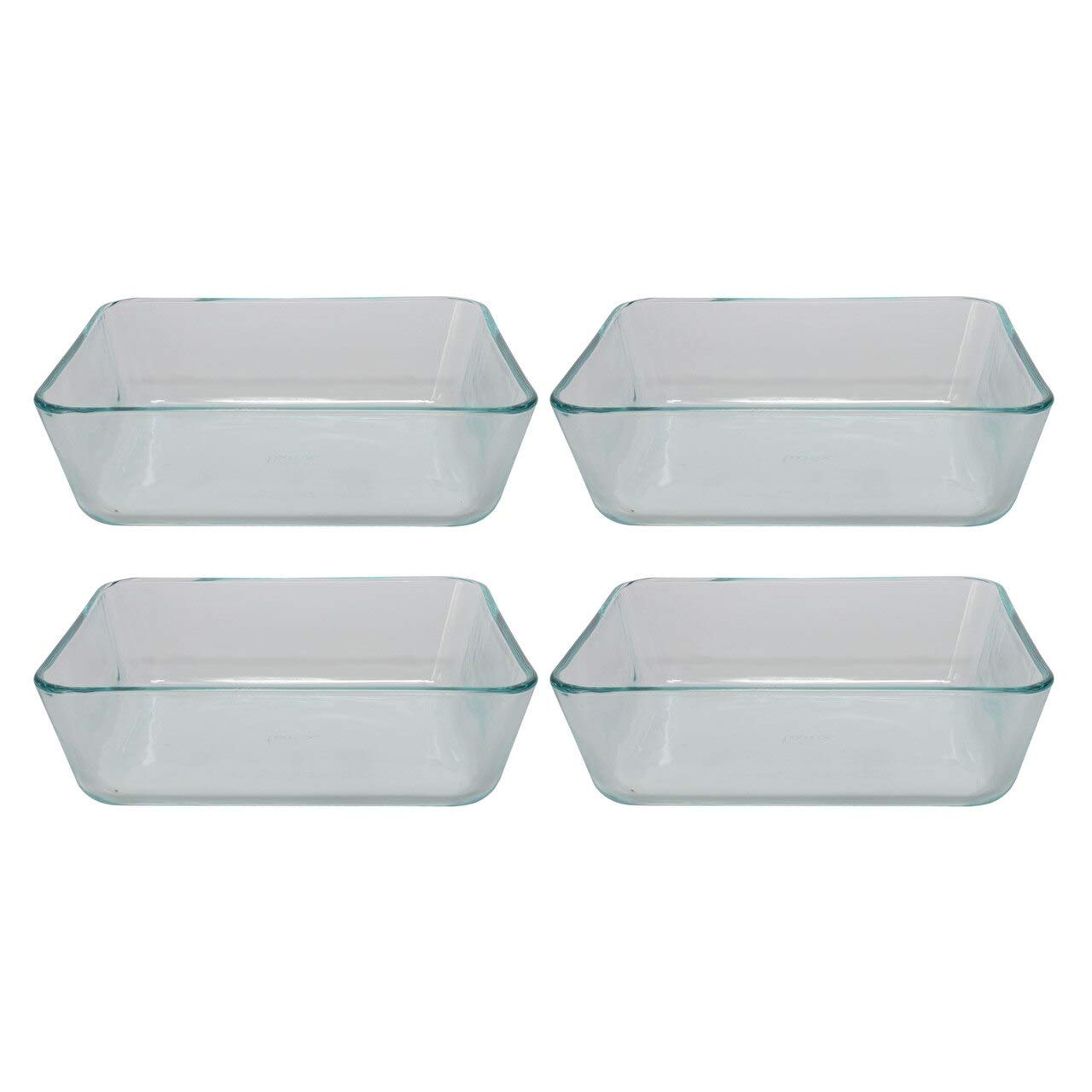 Pyrex 7212 11-Cup Rectangle Clear Glass Food Storage Container Set - 4 Pack BPA-Free Baking & Meal Prep Dishes for Oven, Fridge & Freezer | Made in USA