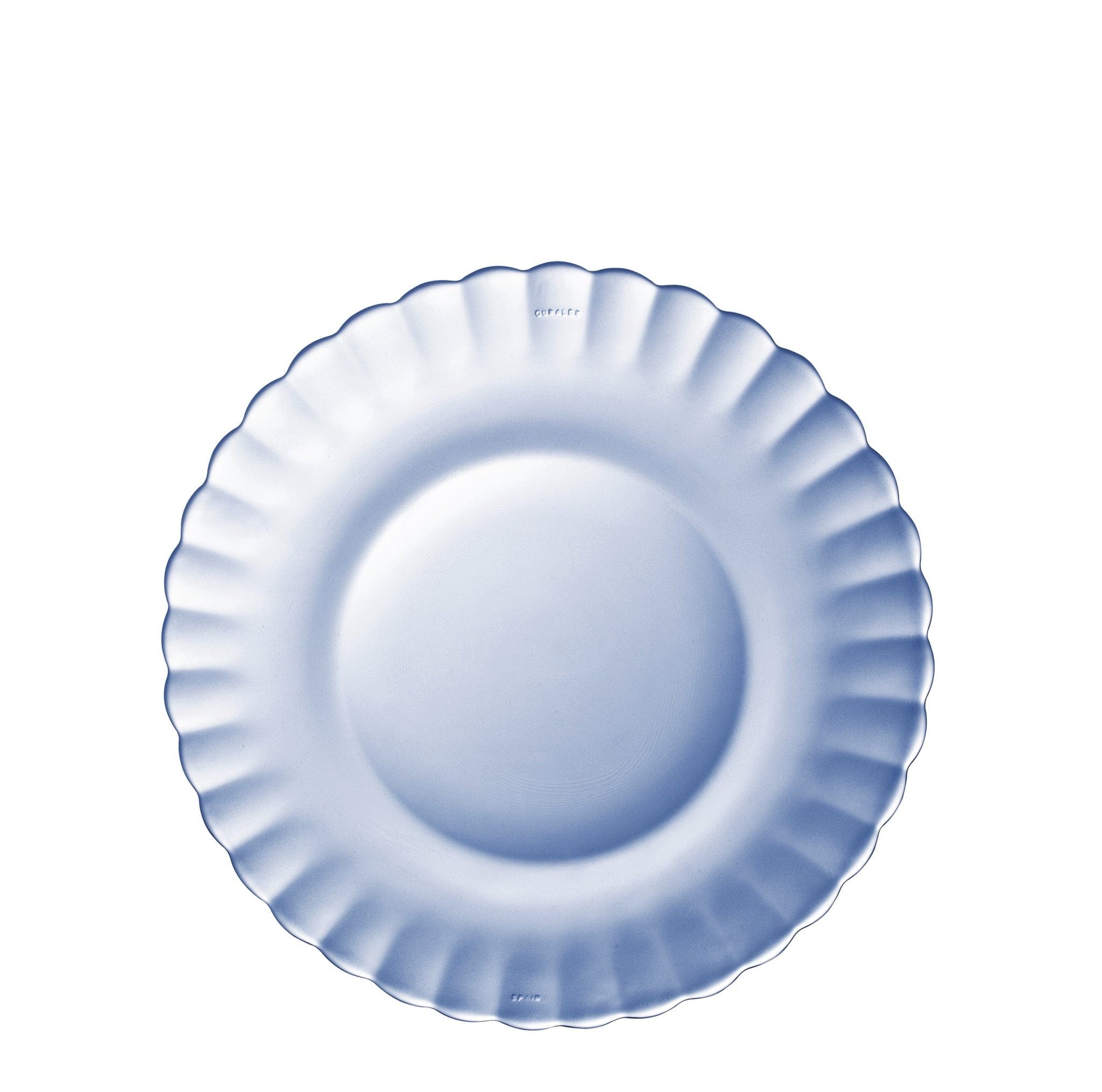 Duralex Le Picardie® Marine Blue Salad & Dessert Glass Plate Set of 8 - Elegant Tableware for Dining, Entertaining & Everyday Use