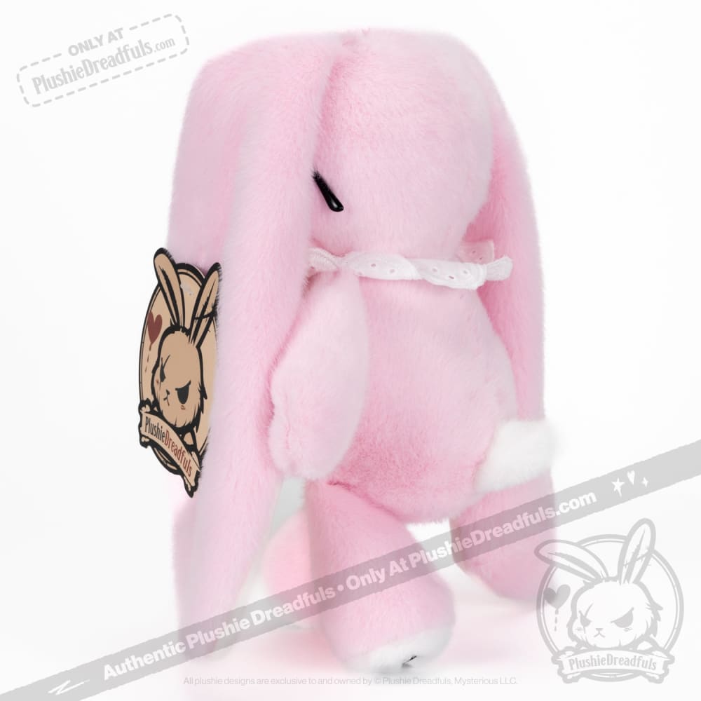 Plushie Dreadfuls Shy Rabbit Pink Edition - Soft Stuffed Animal Toy for Kids, Collectors & Gift Giving | Cute Bunny Plush for Bedroom Decor, Anxiety Relief & Emotional Support