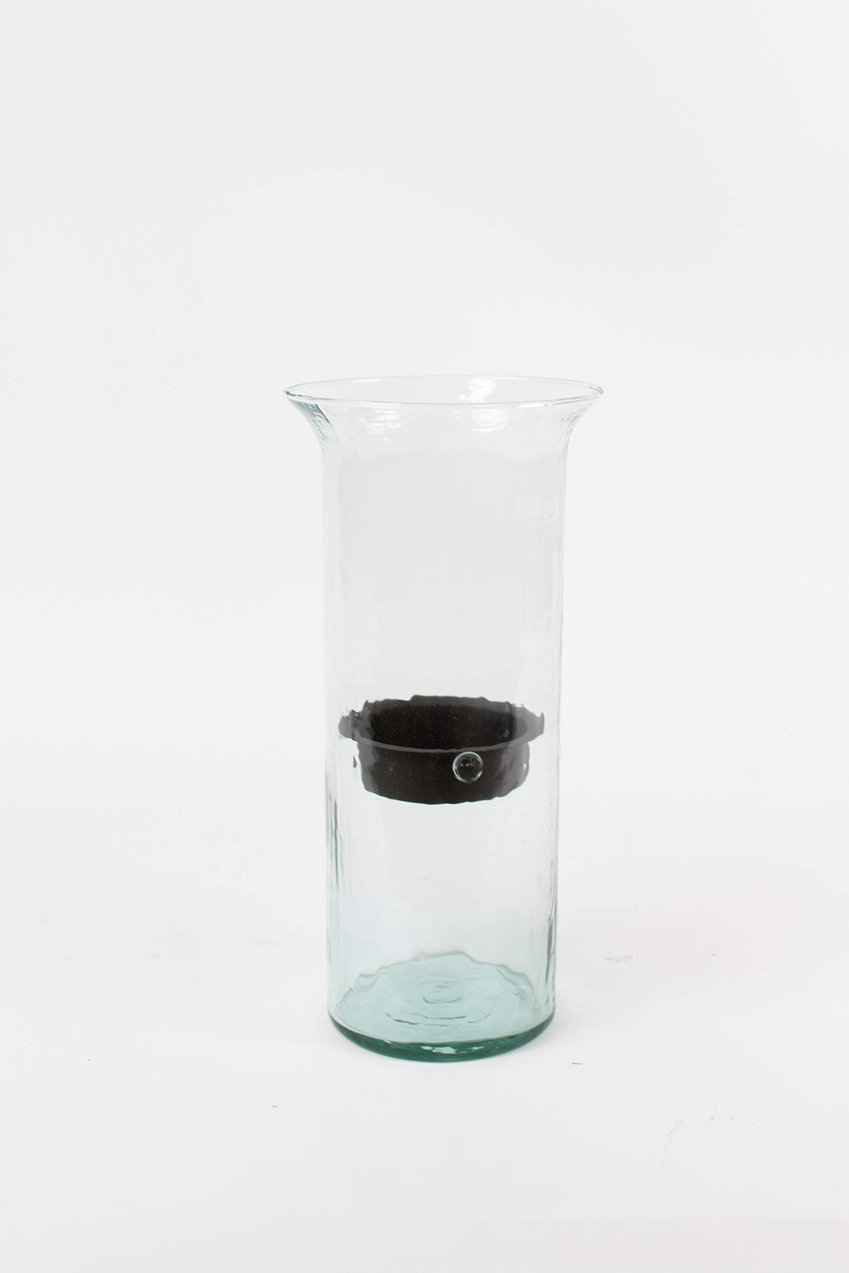 KALALOU CV410 Large Glass Candle Holder Cylinder - Brown for Home Decor, Wedding Centerpieces & Romantic Ambiance Lighting