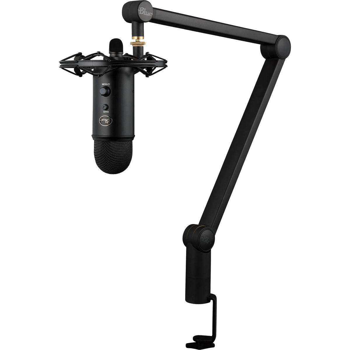 Blue Microphones Yeticaster Bundle - Yeti USB Mic, Radius III Shock Mount & Compass Boom Arm (Black) - Professional Podcasting & Streaming Setup for Home Studios