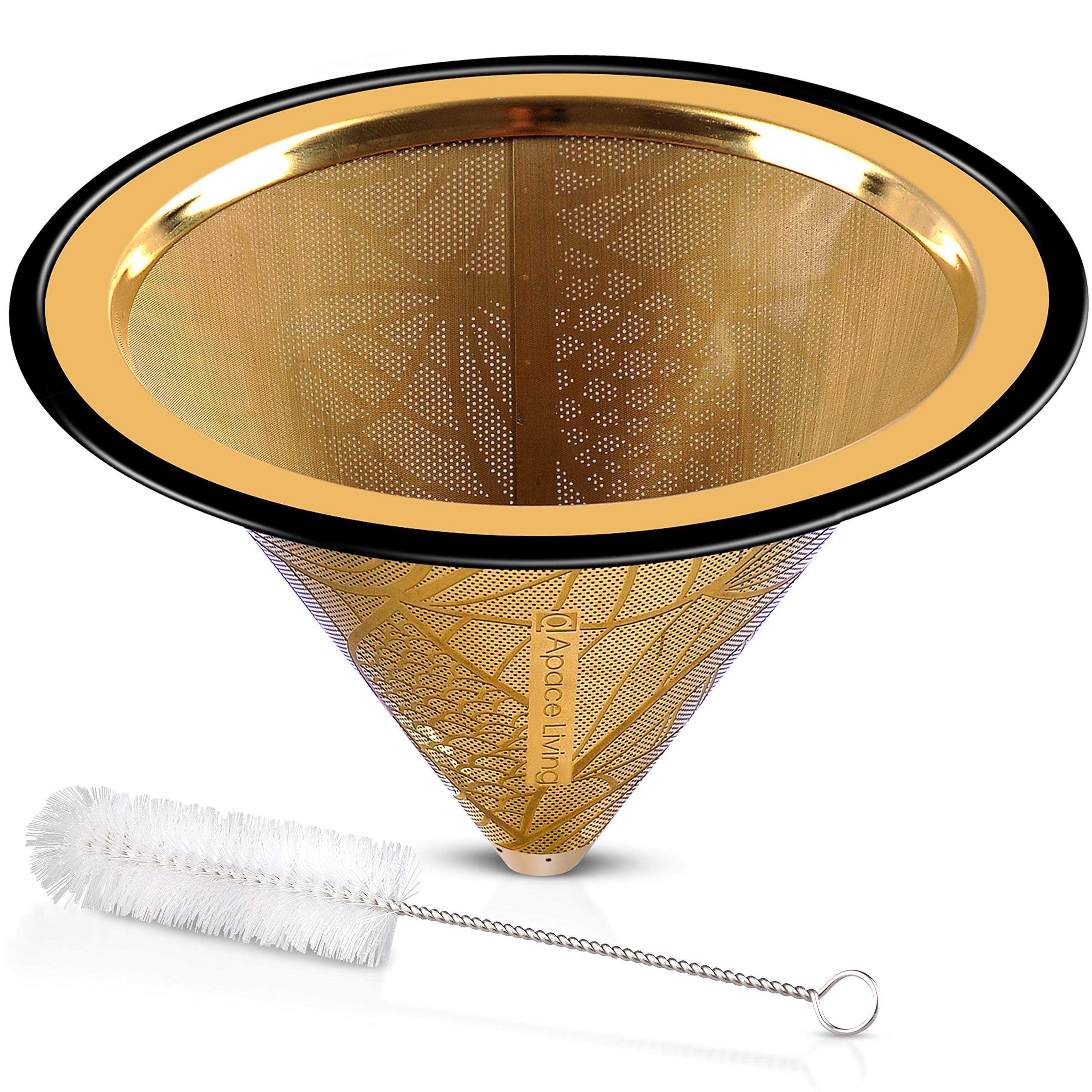 Reusable Stainless Steel Coffee Dripper for Chemex & V60 - Eco-Friendly Pour Over Filter for Home Brewing