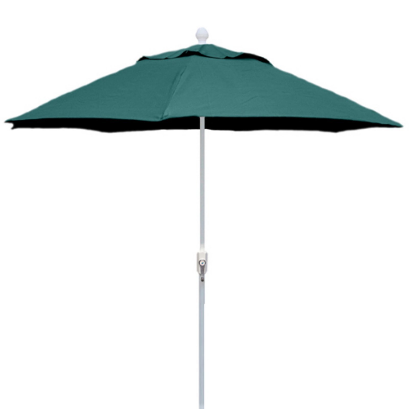 7.5ft Pacific Blue Patio Umbrella with Push-Button Tilt - White Pole for Outdoor Dining, Poolside & Garden Relaxation