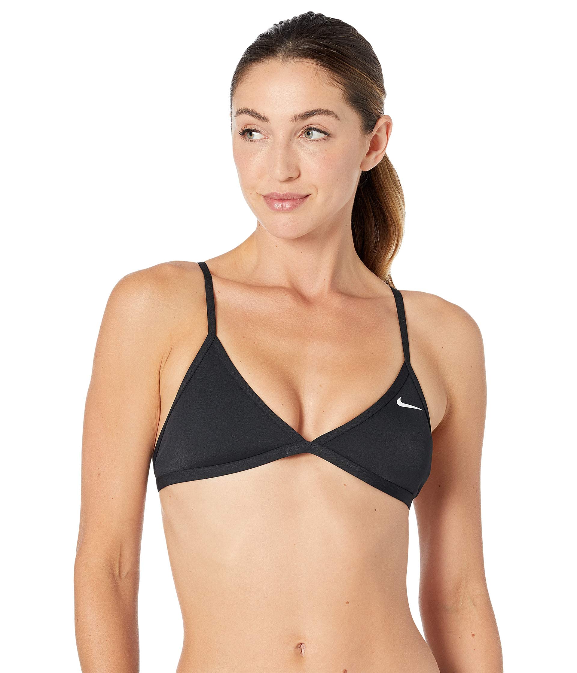 Nike HydraStrong Solid Tie-Back Bikini Top for Women - High Support Swimwear for Surfing, Swimming & Beach Activities