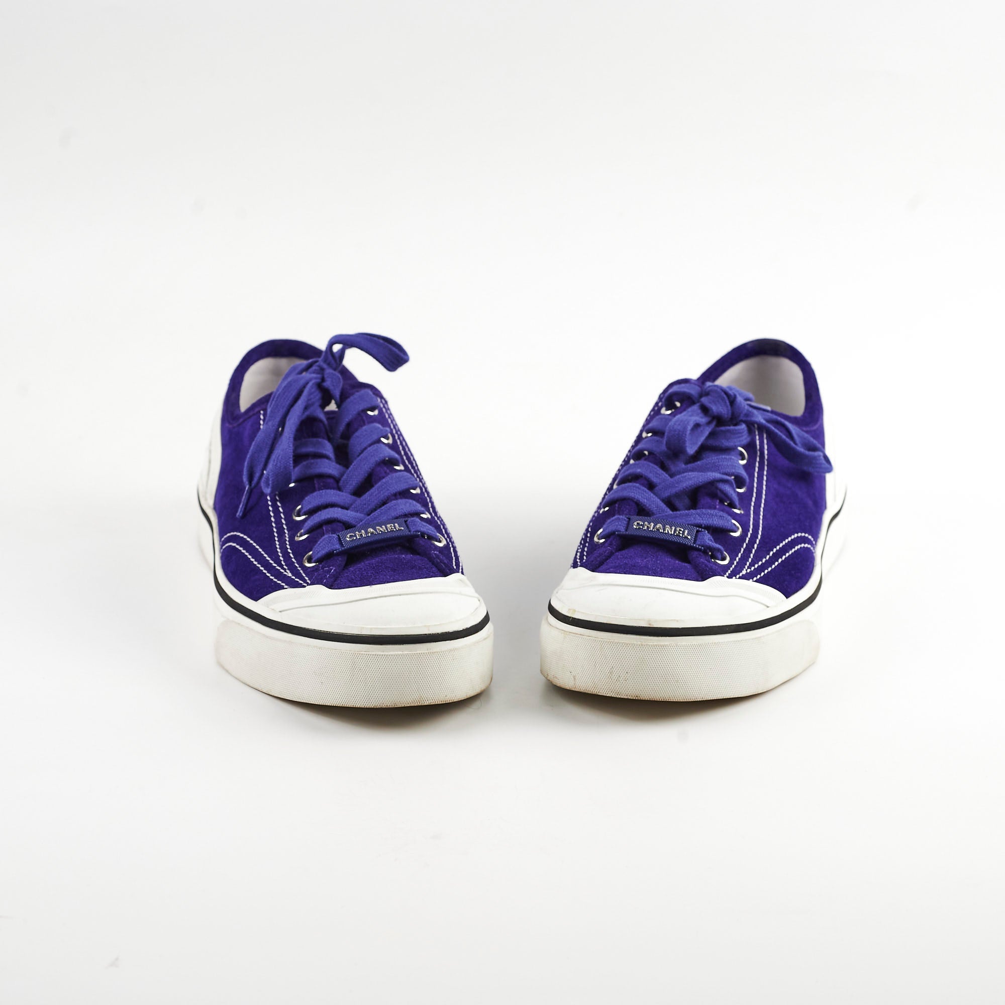 Chanel Blue Suede Women's Sneakers - Size 40 | Luxury Designer Shoes for Casual Wear & Fashion Outfits