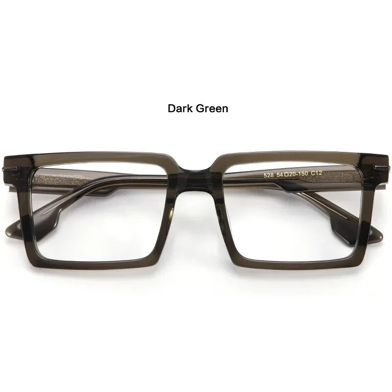Aror Unisex Full Rim Square Acetate Eyeglasses 49528 - Stylish & Durable Frame for Men & Women - Perfect for Reading, Work & Fashion Accessories