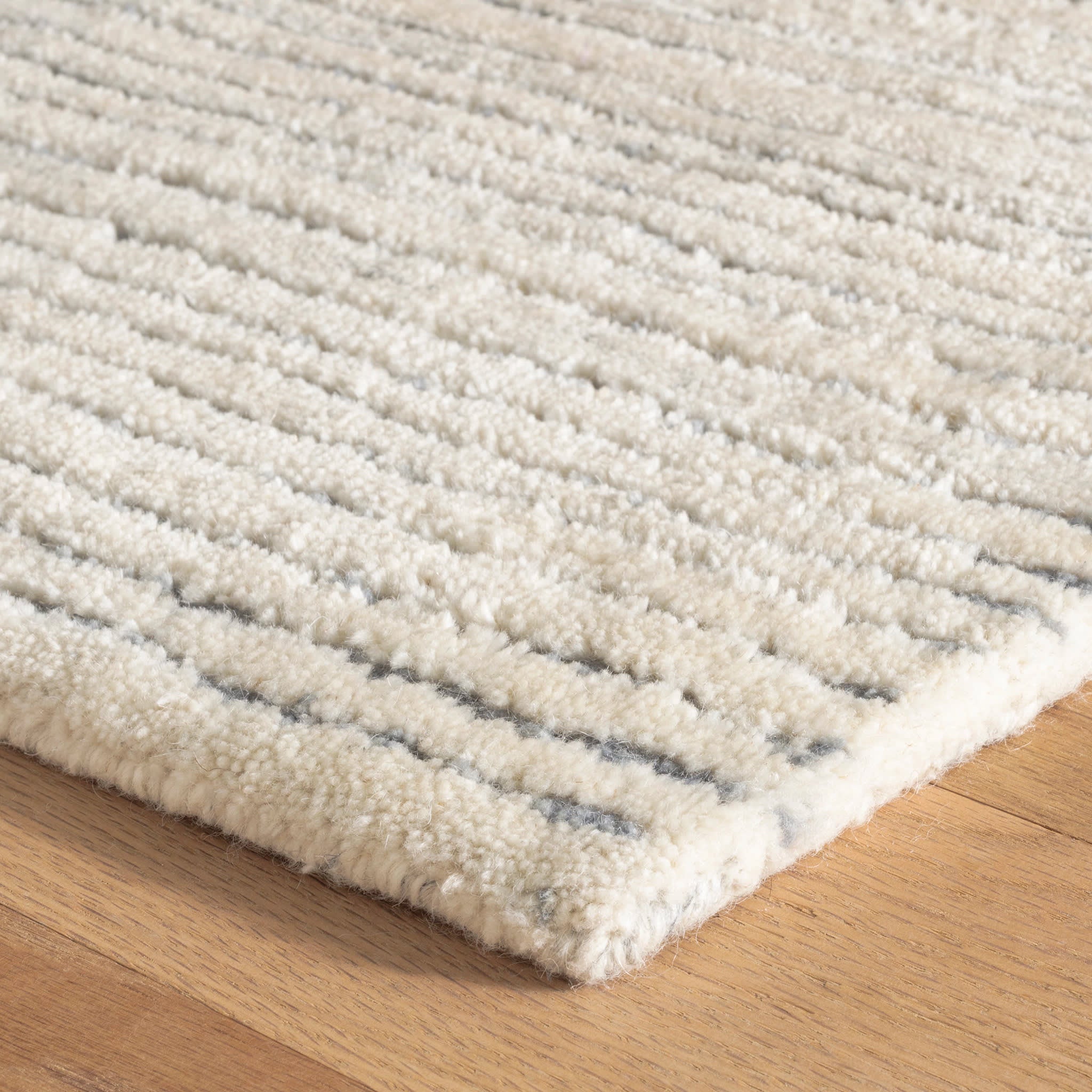Premium Hand Tufted Wool Rug in Pewter Blue - Soft & Durable Area Rug for Living Room, Bedroom, or Office Decor