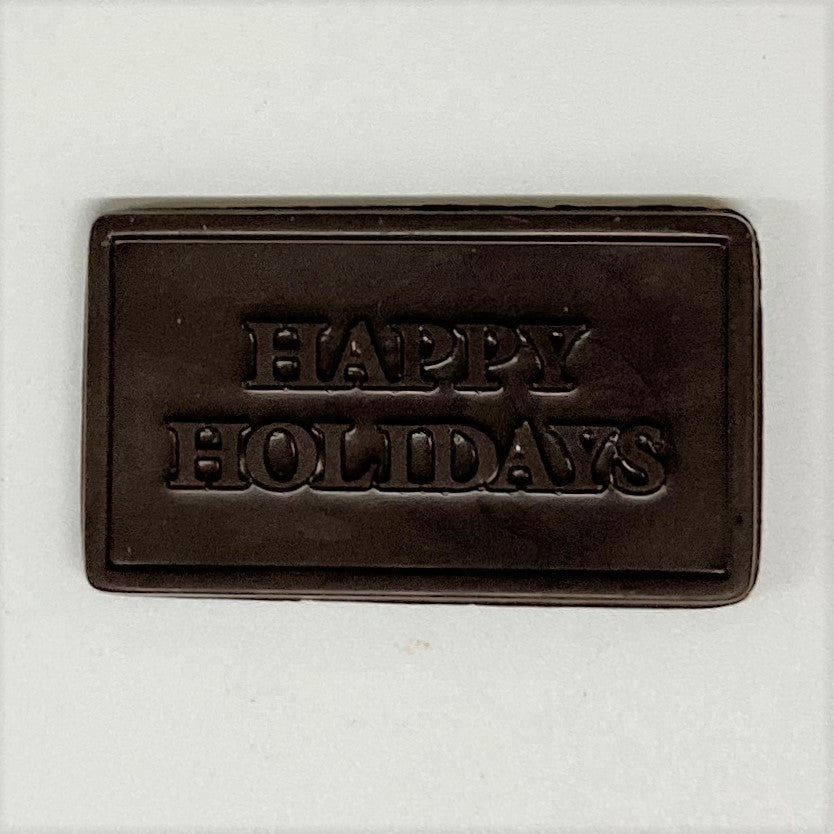 Happy Holidays Chocolate Greeting Card - Festive Christmas Chocolate Gift Box with Custom Message - Perfect for Christmas, Thanksgiving, Birthday & Anniversary Celebrations