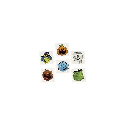 BOO BUNCH TATTOOS - 72 Pack Temporary Tattoos for Kids & Adults - Halloween, Party Favors, Costume Accessories - Bulk Tattoo Stickers for Face, Arms & Body