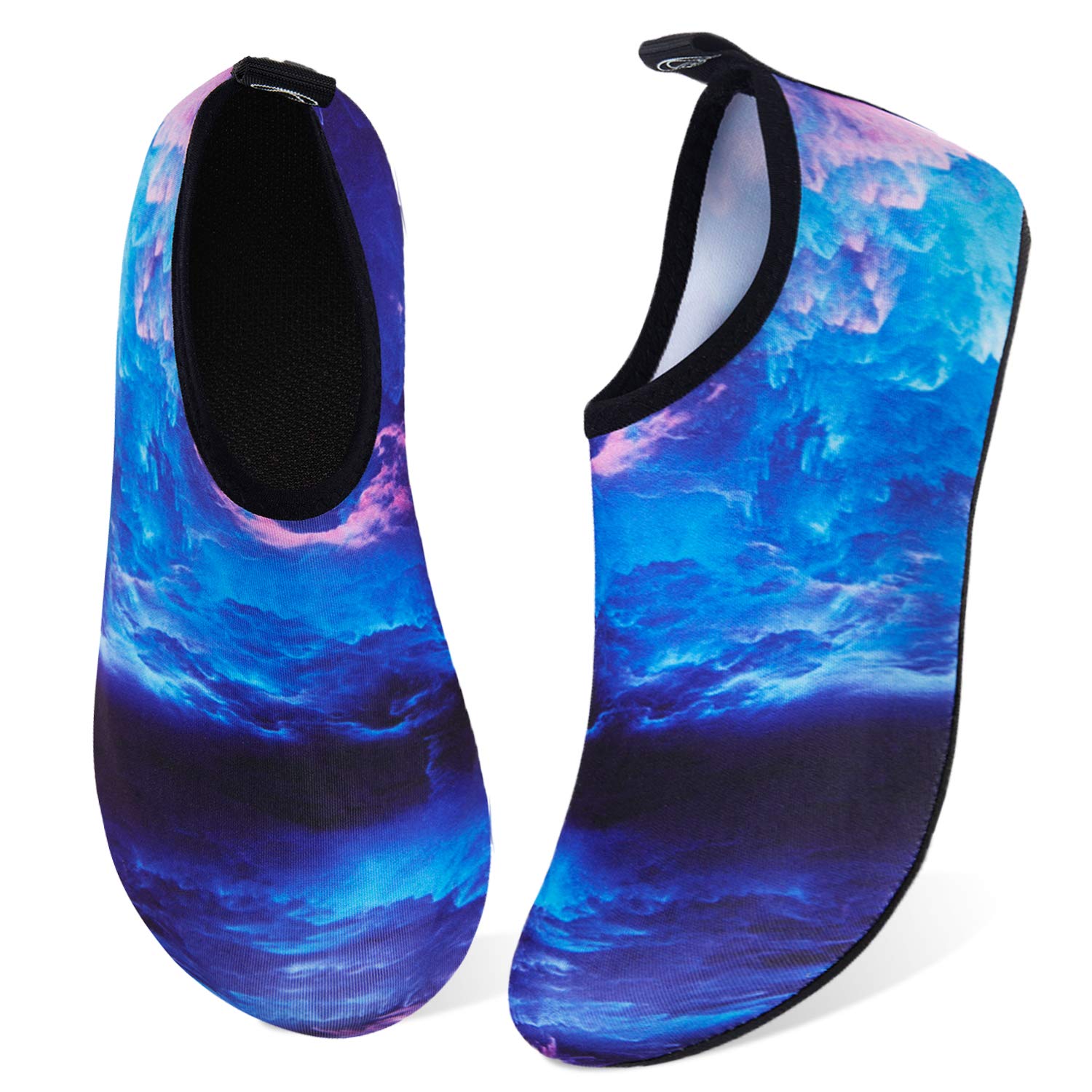 WateLves Water Shoes for Women & Men - Barefoot Quick-Dry Aqua Socks for Beach, Swim, Surf, Yoga & Exercise - Lightweight & Breathable with Translucent Color Soles - Perfect for Water Sports, Pool, Boating & Outdoor Activities
