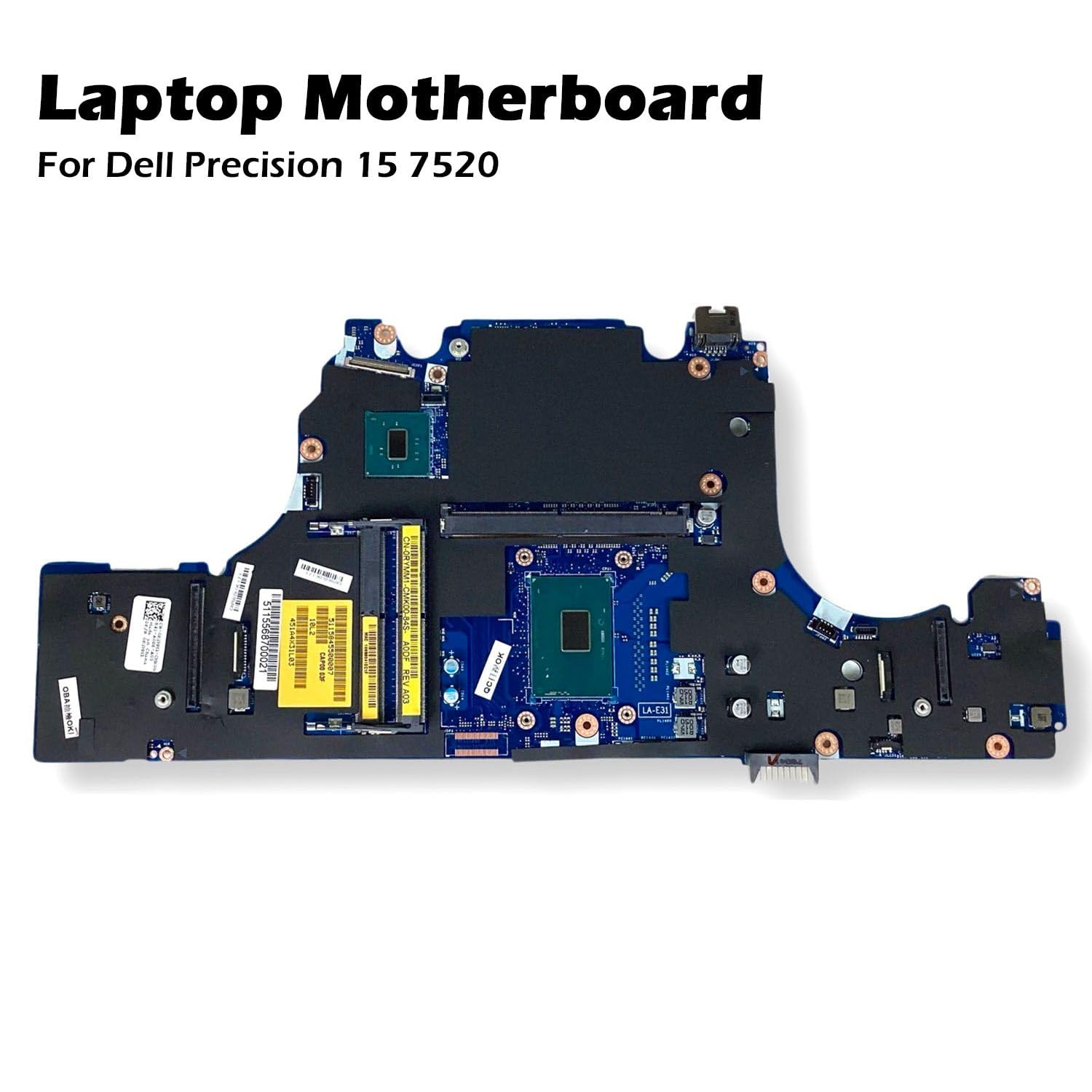 Refurbished Dell Precision 7520 Laptop Motherboard with Intel Core i7-6820HK Processor - Compatible with Dell Precision 7520 Series - Perfect for Laptop Repair, Upgrades & DIY Computer Builds