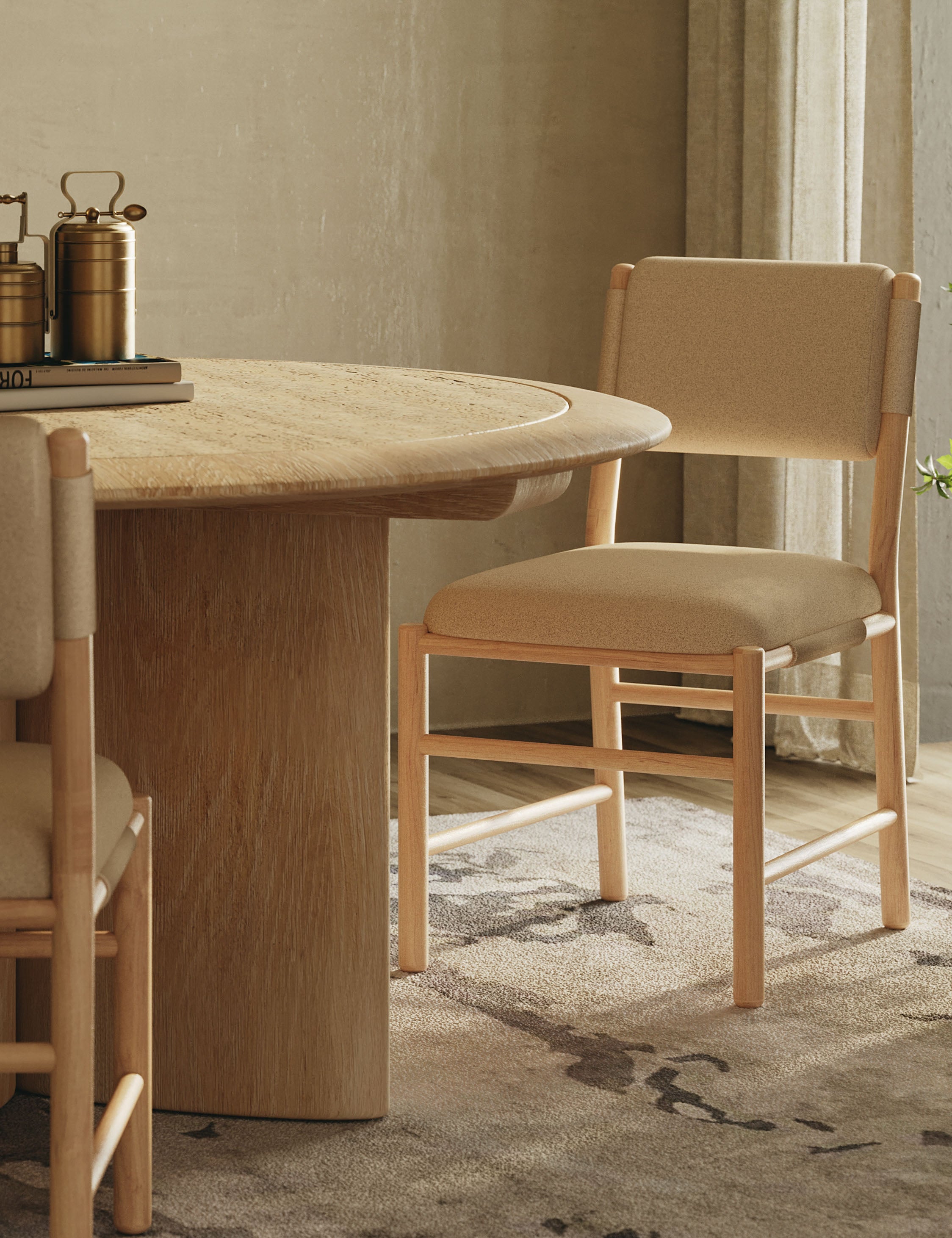 Eisert Modern Dining Chair - Sturdy Wooden Kitchen Chair with Padded Seat - Perfect for Dining Room, Kitchen, and Breakfast Nook