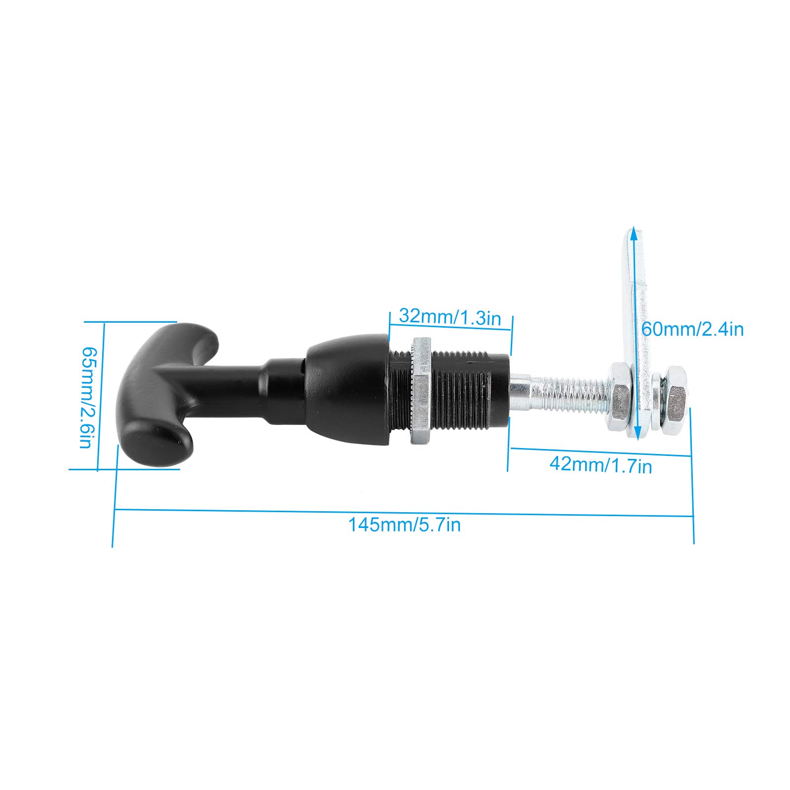 T-Handle Lock - Heavy Duty Zinc Alloy T-Shaped Tool Box Lock for Caravan, Trailer & RV - Secure Your Vehicle Storage for Camping & Road Trips
