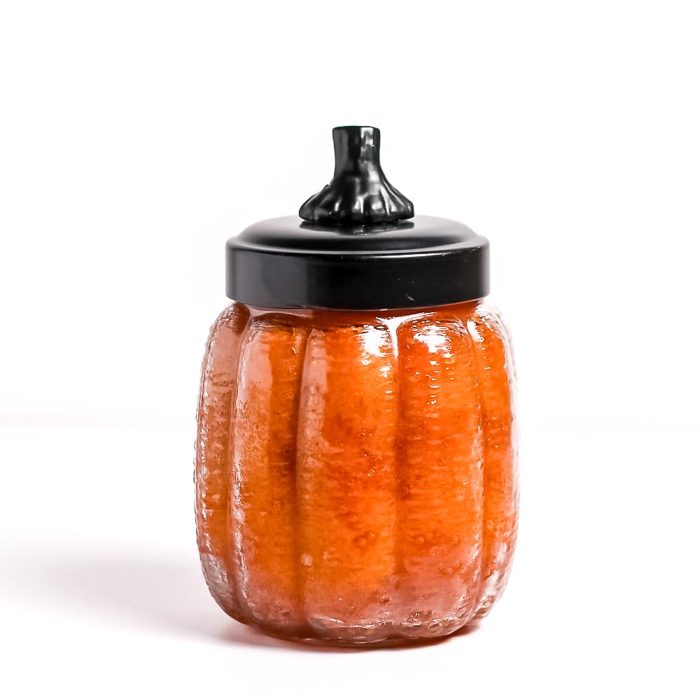 Pumpkin Pie Scented Glass Jar Candle - 26oz Decorative Candle with Lid | Authentic Fragrance | Made in USA | Perfect for Fall Decor, Thanksgiving Centerpieces & Cozy Home Ambiance