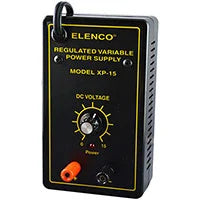 Elenco Variable Voltage Power Supply Solder Kit - 15V 300mA Adjustable DC Power Supply for Electronics Projects, DIY Repair & Hobbyist Use