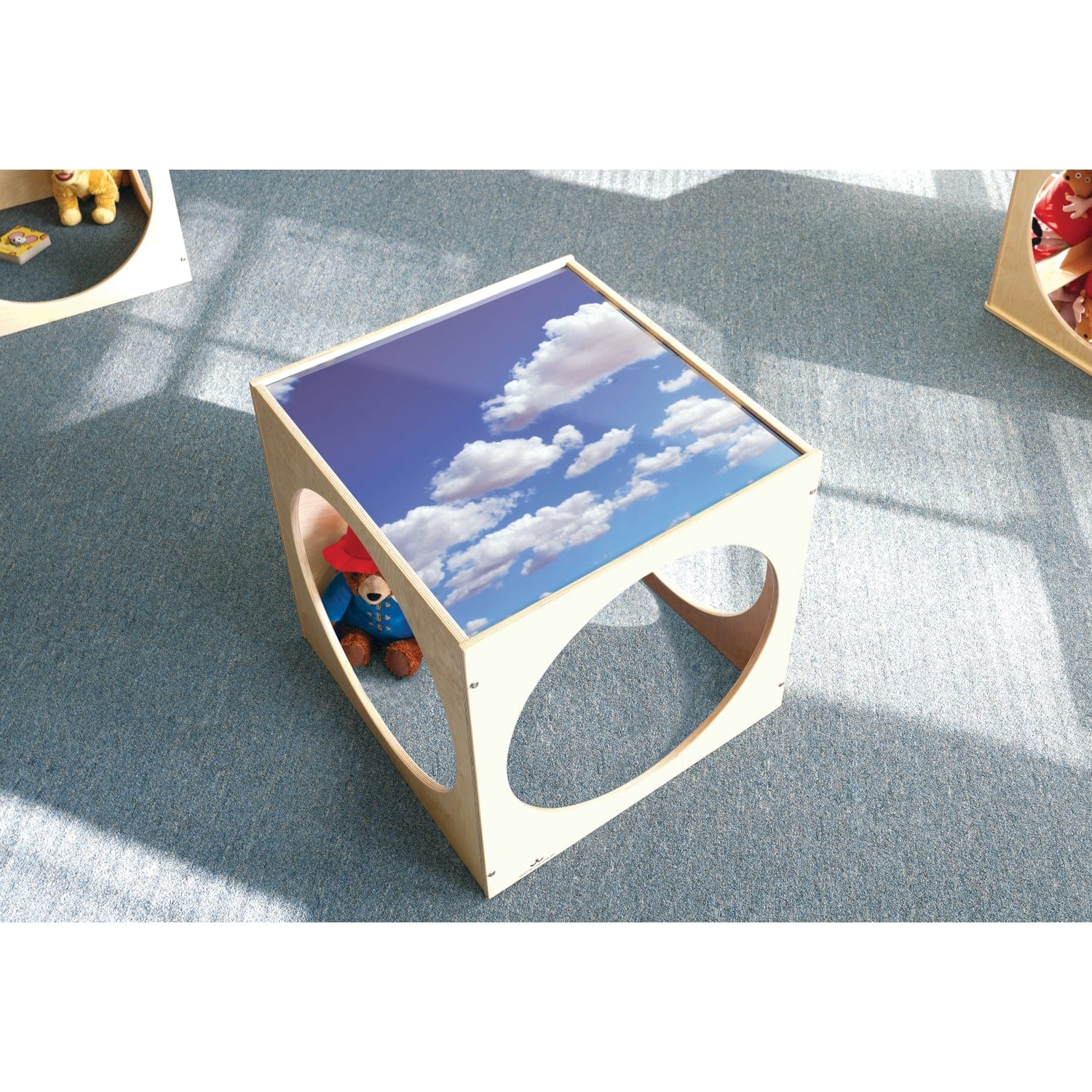 Acrylic Playhouse Cube for Toddlers - Sky Top Design - Indoor & Outdoor Kids Play Tent for Pretend Play & Imaginative Fun