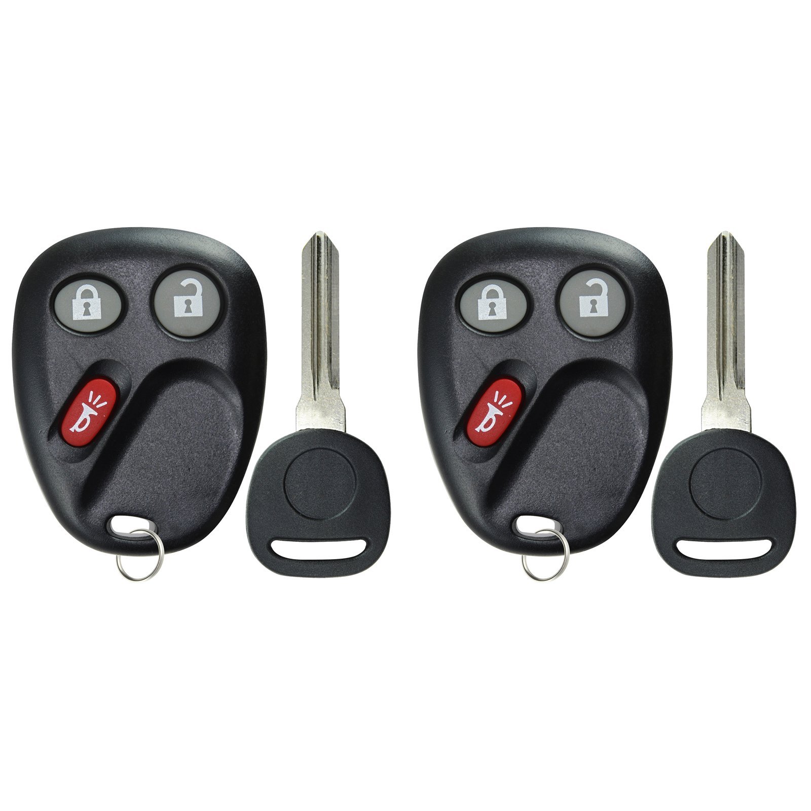 Keyless Entry Remote Car Key Fob Replacement for Chevy Trailblazer & GMC Envoy (2-Pack) - Easy Programming, Durable Design | Perfect for Spare Keys, Vehicle Access & Key Replacement Needs