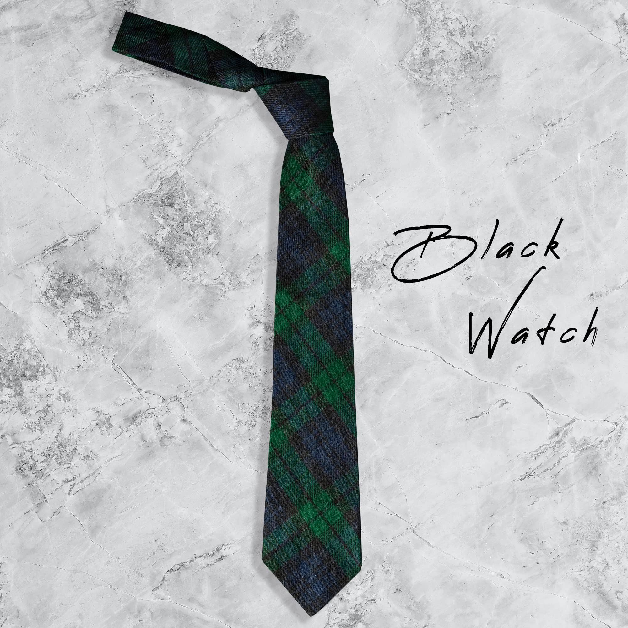 Premium Scottish Clan Tartan Neckties for Men - Acrylic Wool Blend Dress Ties - Perfect for Weddings, Office & Formal Events