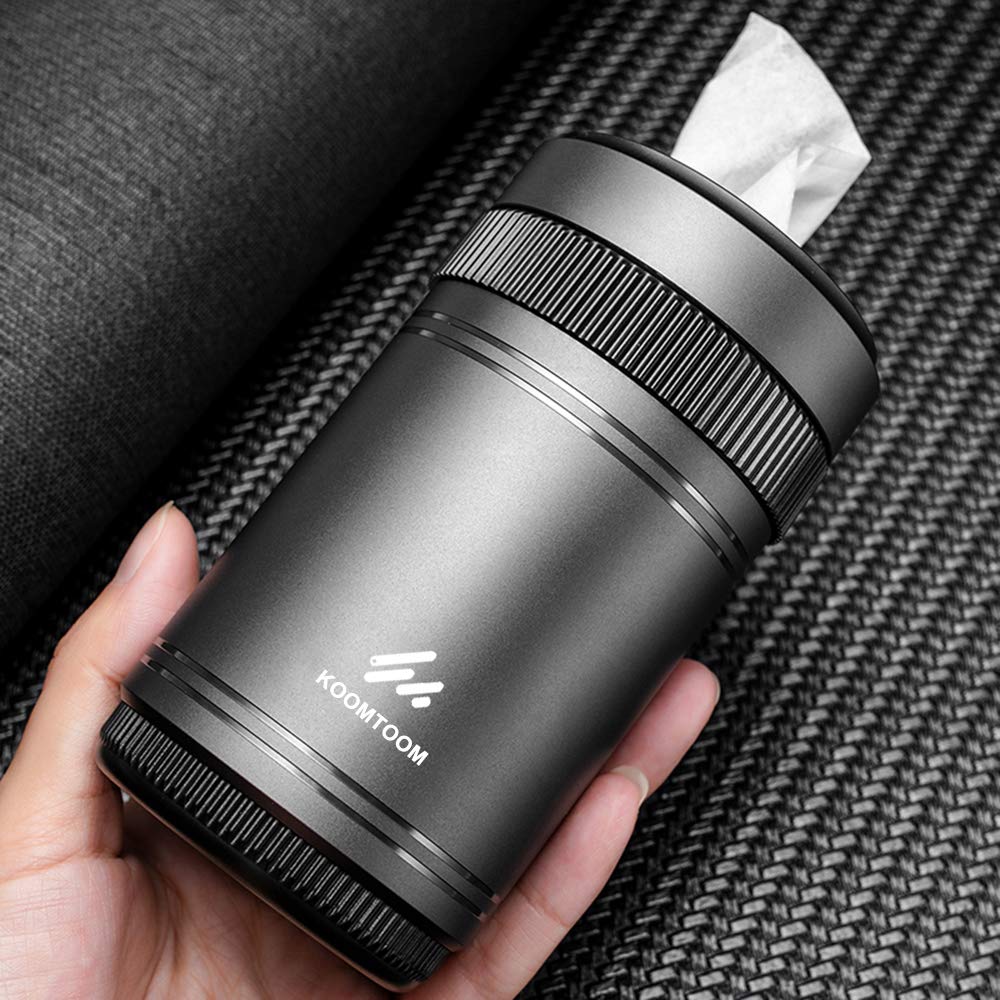 Premium Alloy Car Cup Holder Tissues Box - Detachable & Easy to Clean (5.23