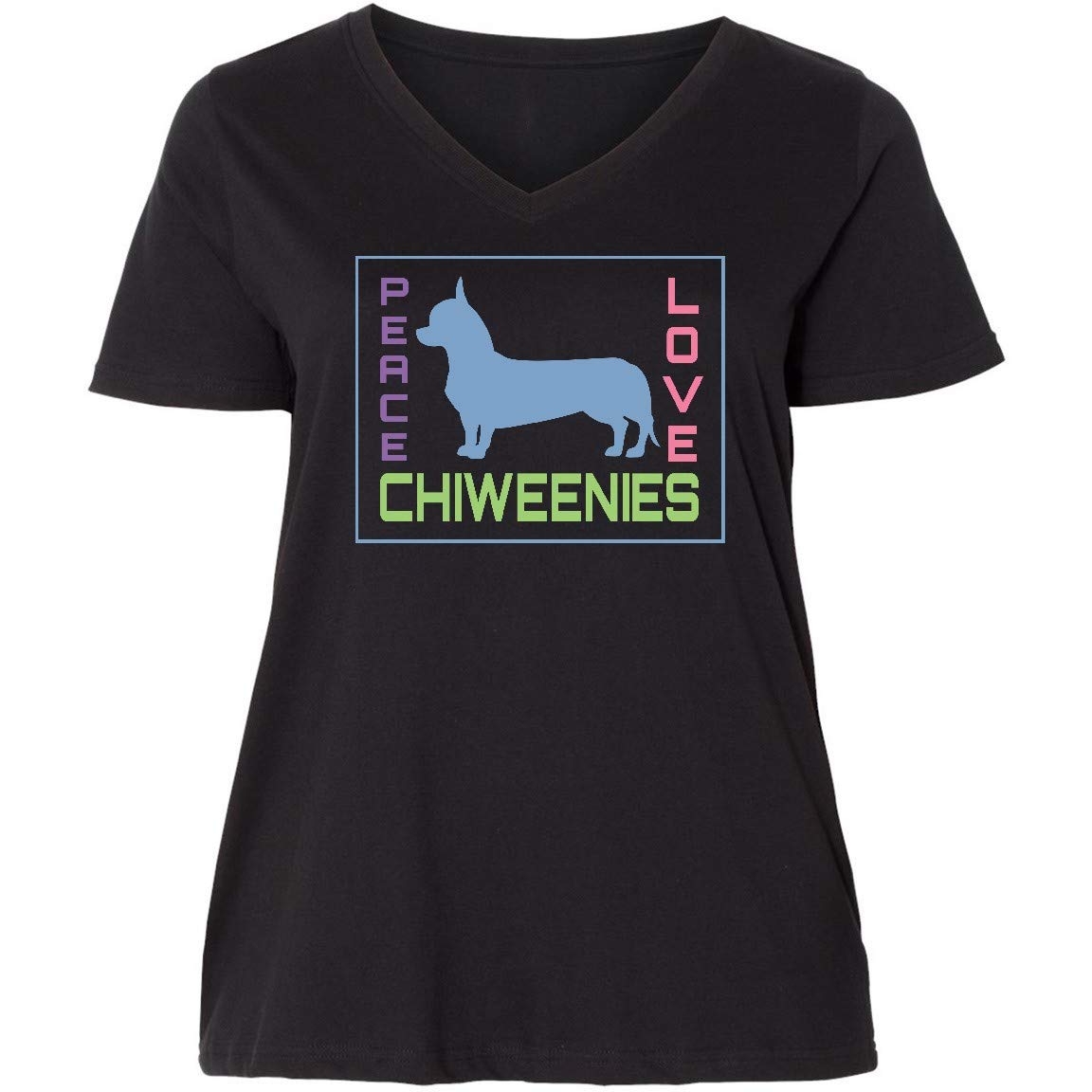 Inktastic Chiweenie Dog Lover Gift - Women's Plus Size V-Neck T-Shirt - Perfect for Casual Wear, Dog Walks & Pet Lover Outfits