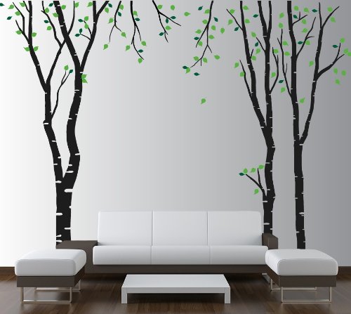 Large Removable Birch Tree Wall Decal - 96