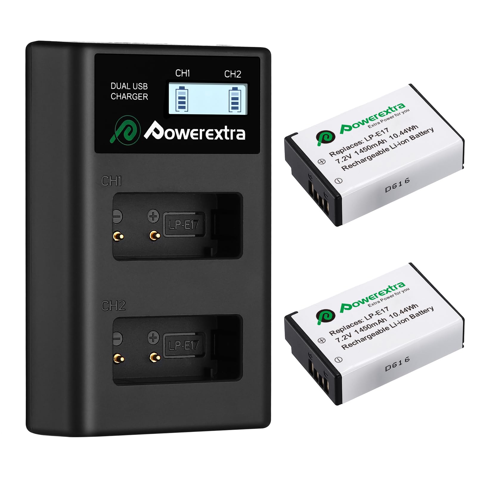 Canon LP-E17 Replacement Battery with USB Charger - Compatible with Canon EOS 80D, 70D, 60D, 7D Mark II, 6D, 5D Mark IV - Perfect for Travel Photography & Extended Shooting Sessions