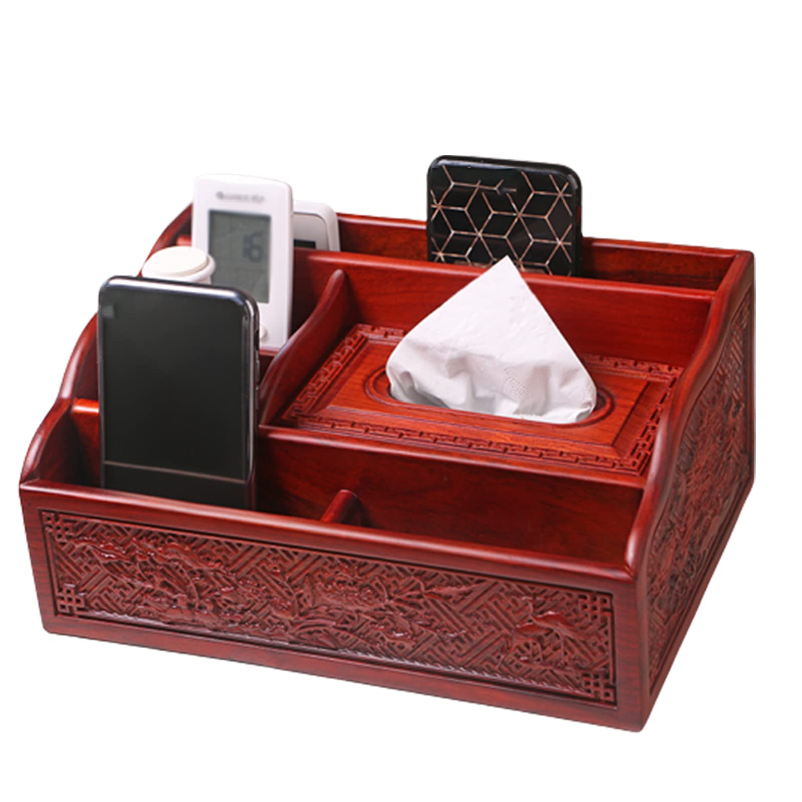 Decorative Brown Tissue Box Cover Holder - Facial Tissue Dispenser & Napkin Organizer for Bathroom, Living Room, and Office | Stylish Toilet Paper Box Case for Home Décor