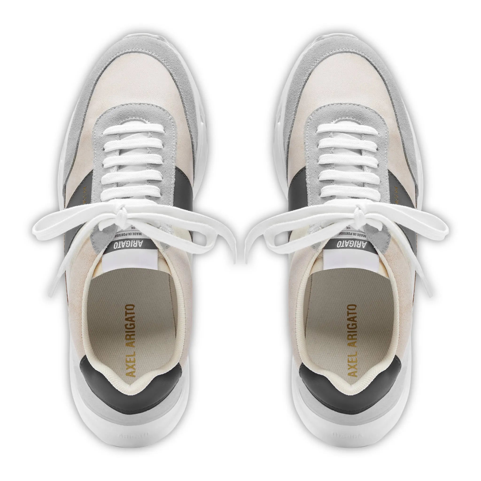 Axel Arigato Genesis Beige Grey Sneakers - Men's Casual Shoes for Walking, Running & Everyday Wear | Comfortable & Stylish Footwear for Urban Lifestyle