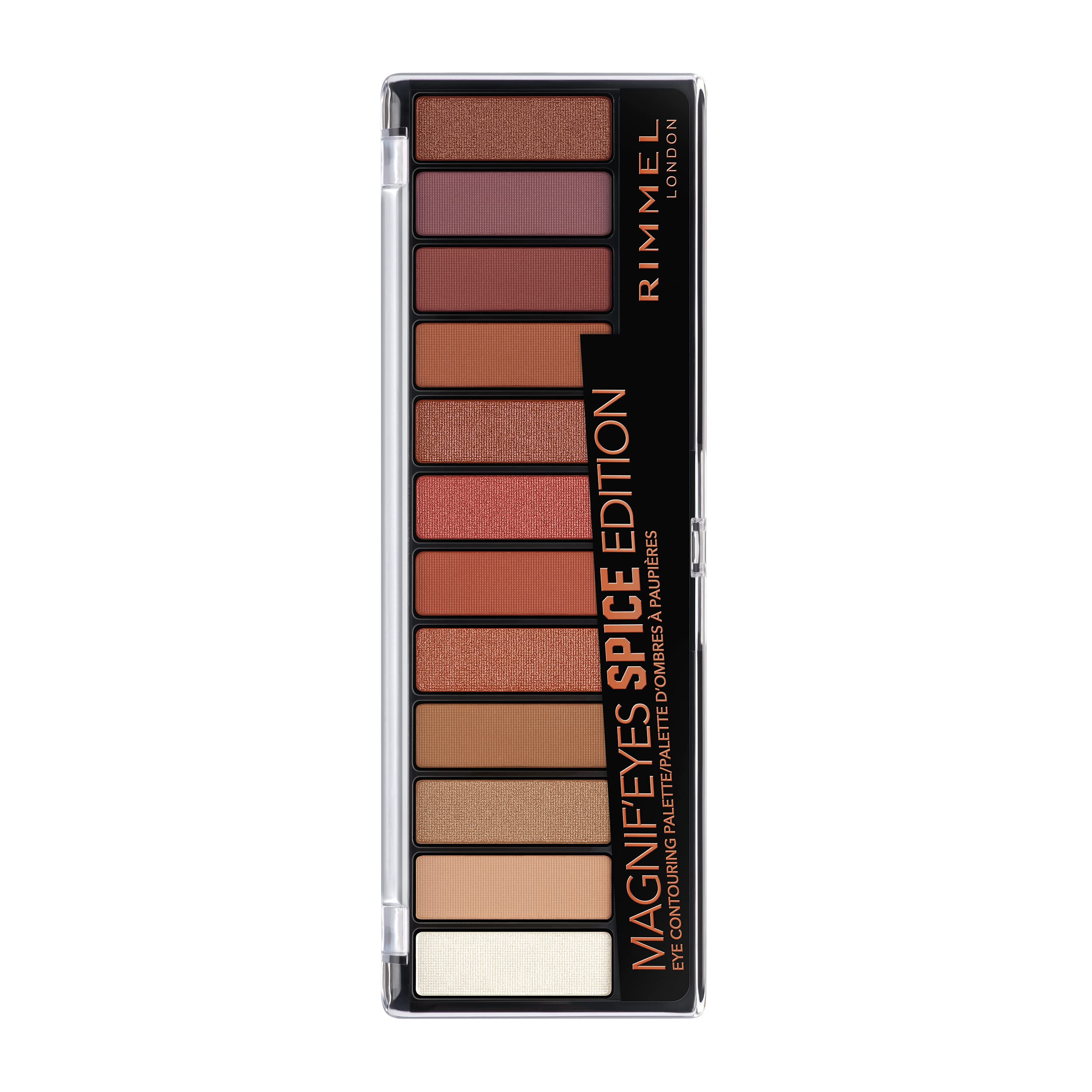 Rimmel London Magnif eyes 12 Pan Eyeshadow Palette - Highly Pigmented, Long Lasting Pink Spice Edition (14.2g) | Perfect for Day to Night Makeup, Party & Special Occasions