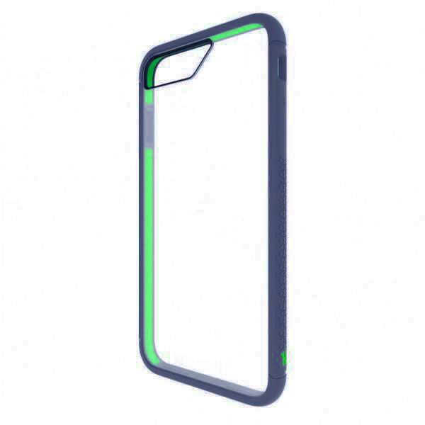 BodyGuardz Contact iPhone 7 Plus 8 Plus Blue Clear Protective Case - Slim Shockproof Cover for Everyday Use & Travel Protection