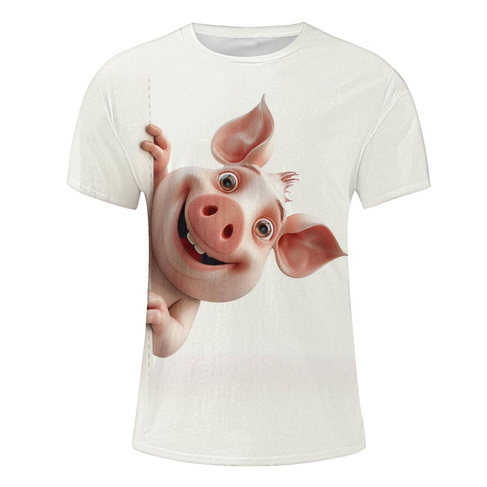 Funny Pig Graphic T-Shirt for Men - Short Sleeve Novelty Tee with Humorous Print | Summer Casual Top for Everyday Wear, Parties & Gifts 2024