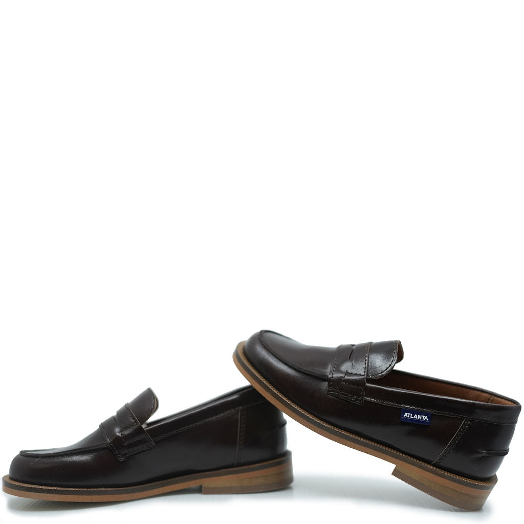 Men's Atlanta Mocassin Dark Brown Chunky Loafers - Comfortable Slip-On Shoes for Casual Wear & Office Outfits