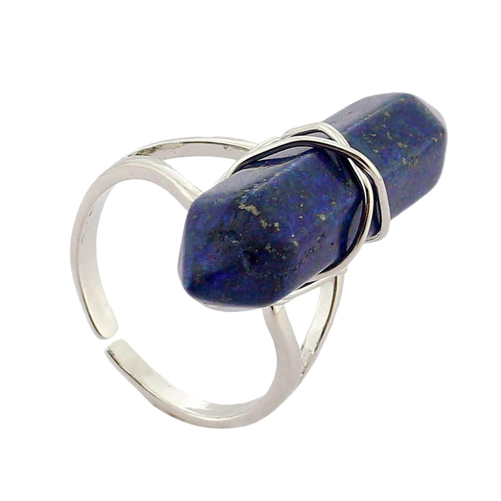 Boho Retro Stone Ring for Women & Teens - Natural Gemstone Open Ring, Fashion Jewelry Gift for Mother's Day - Perfect for Casual Wear, Parties & Special Occasions