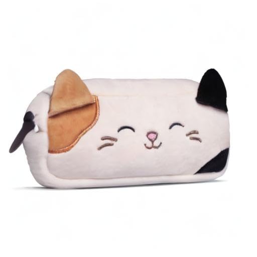 Squishmallows Cameron Plush Makeup Bag - Cute & Soft Cosmetics Pouch for Travel, School, and Everyday Use