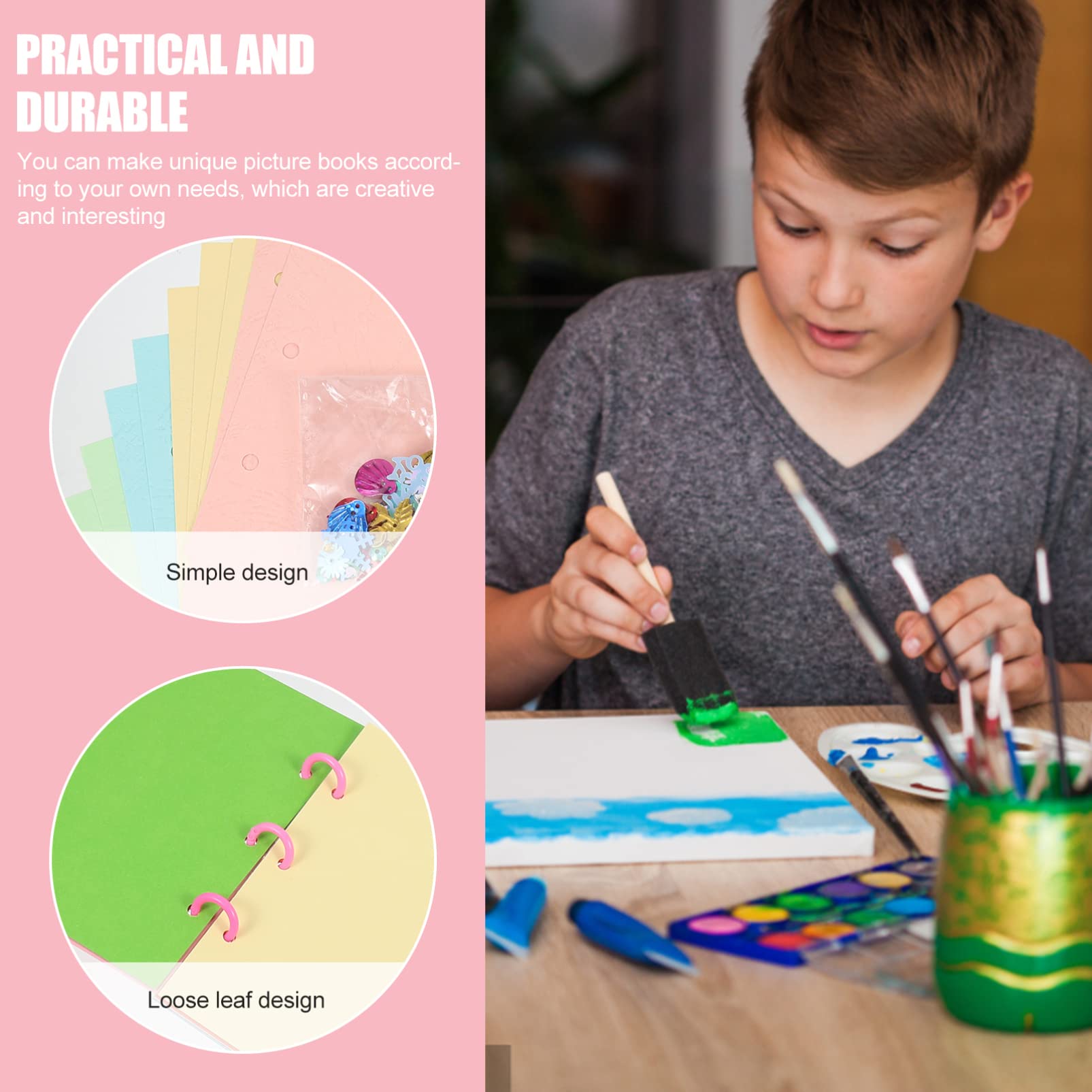 VICASKY 3-Pack Blank Sketchbooks for Kids & Adults - Unlined Drawing Notebooks, Journaling Books, Coloring Books, Painting & DIY Craft Supplies - Perfect for Art Class, Home Schooling & Creative Projects