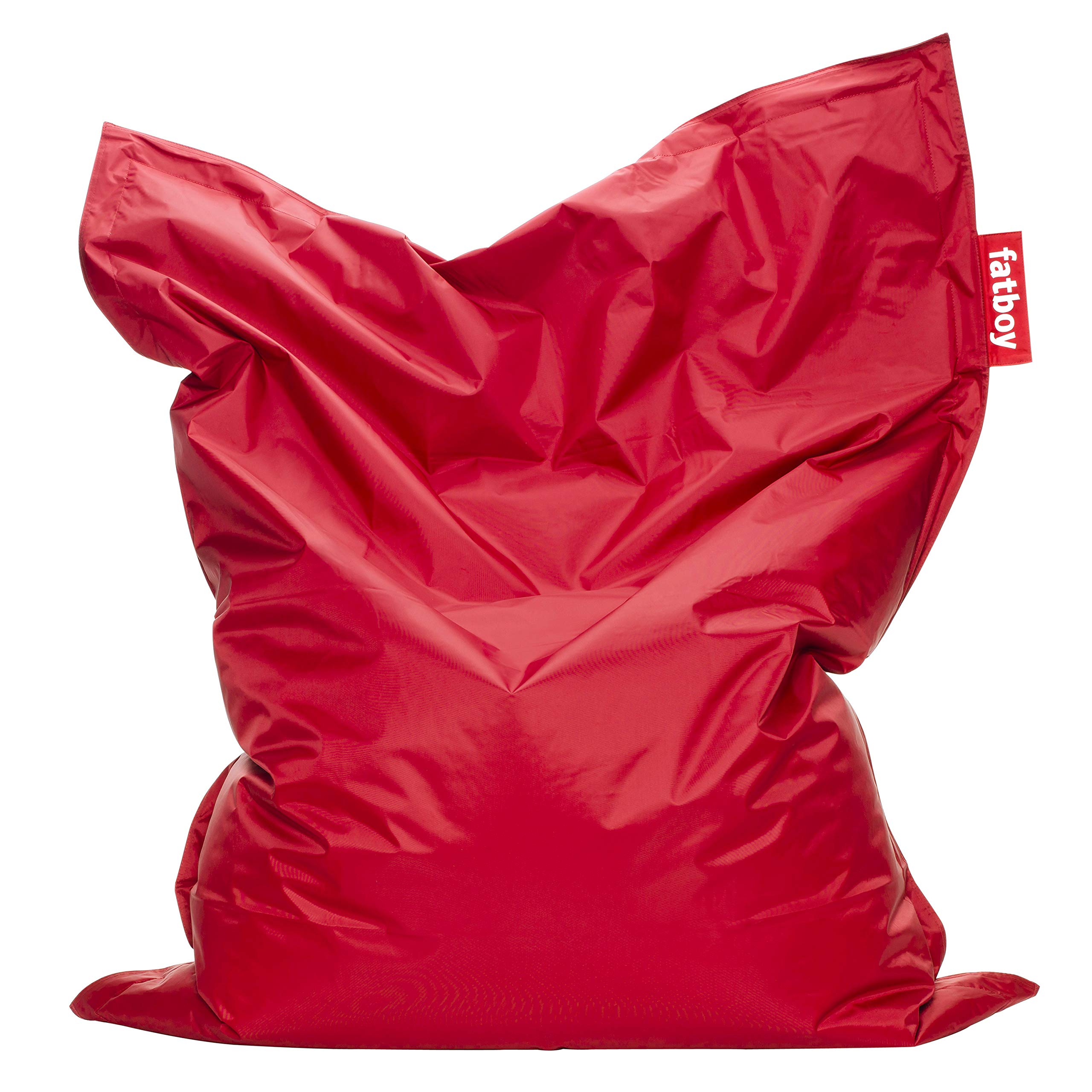 Fatboy Original Beanbag Chair - Soft & Comfortable Bean Bag for Adults & Kids, Red - Perfect for Living Room, Bedroom, Game Room & Dorm Decor