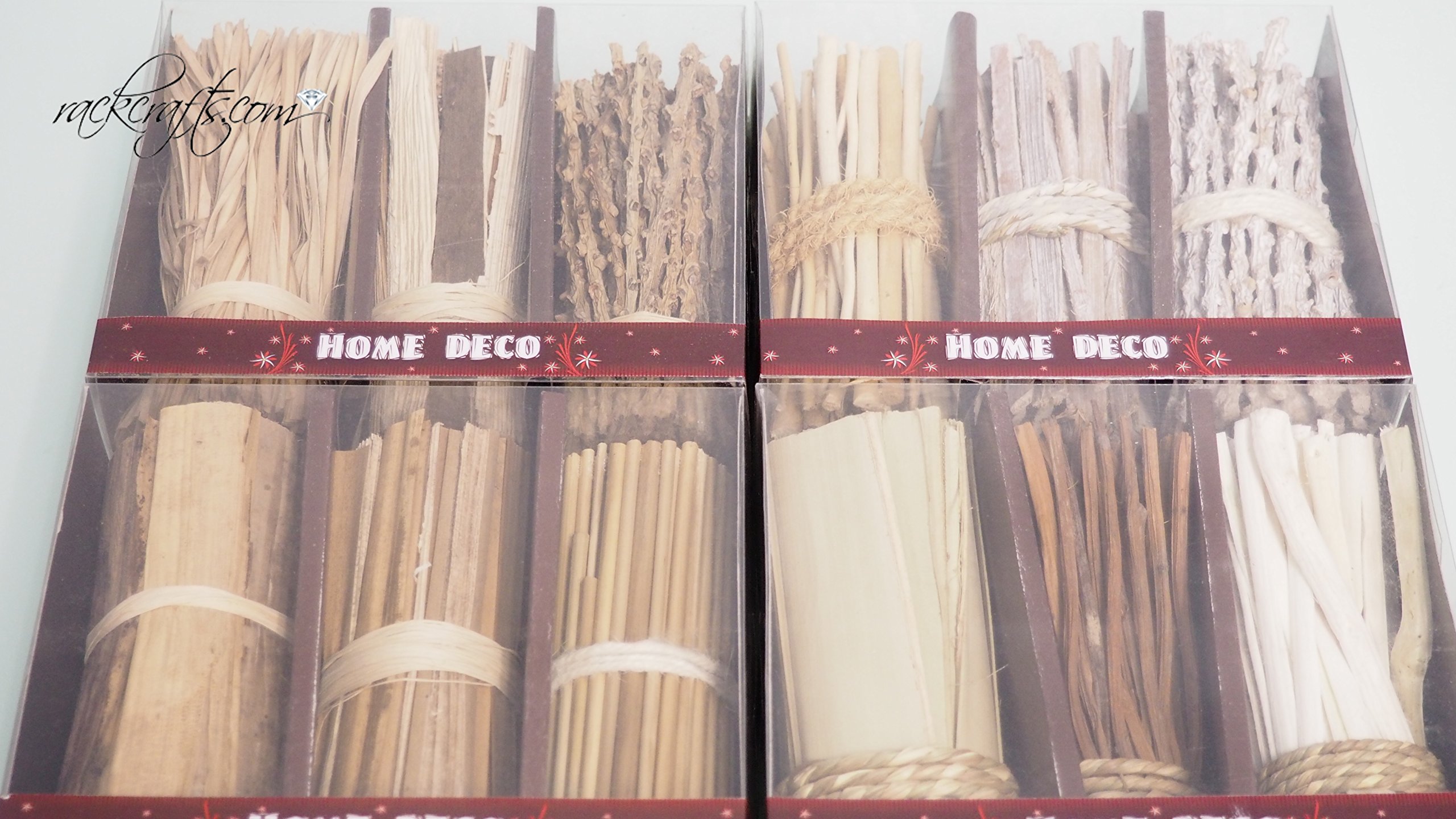 Natural Dried Rattan Birch Willow Twigs & Tree Bark Reed Sticks Bundle - Home Decor, Wedding Centerpieces, Garden Arrangements for Rustic & Boho Style Decorating
