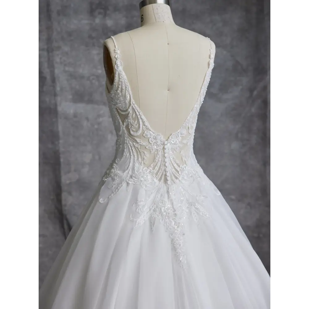 Fairbanks by Maggie Sottero | Elegant Lace Wedding Dress with Beaded Bodice | Perfect for Bridal Gowns, Formal Events & Evening Galas