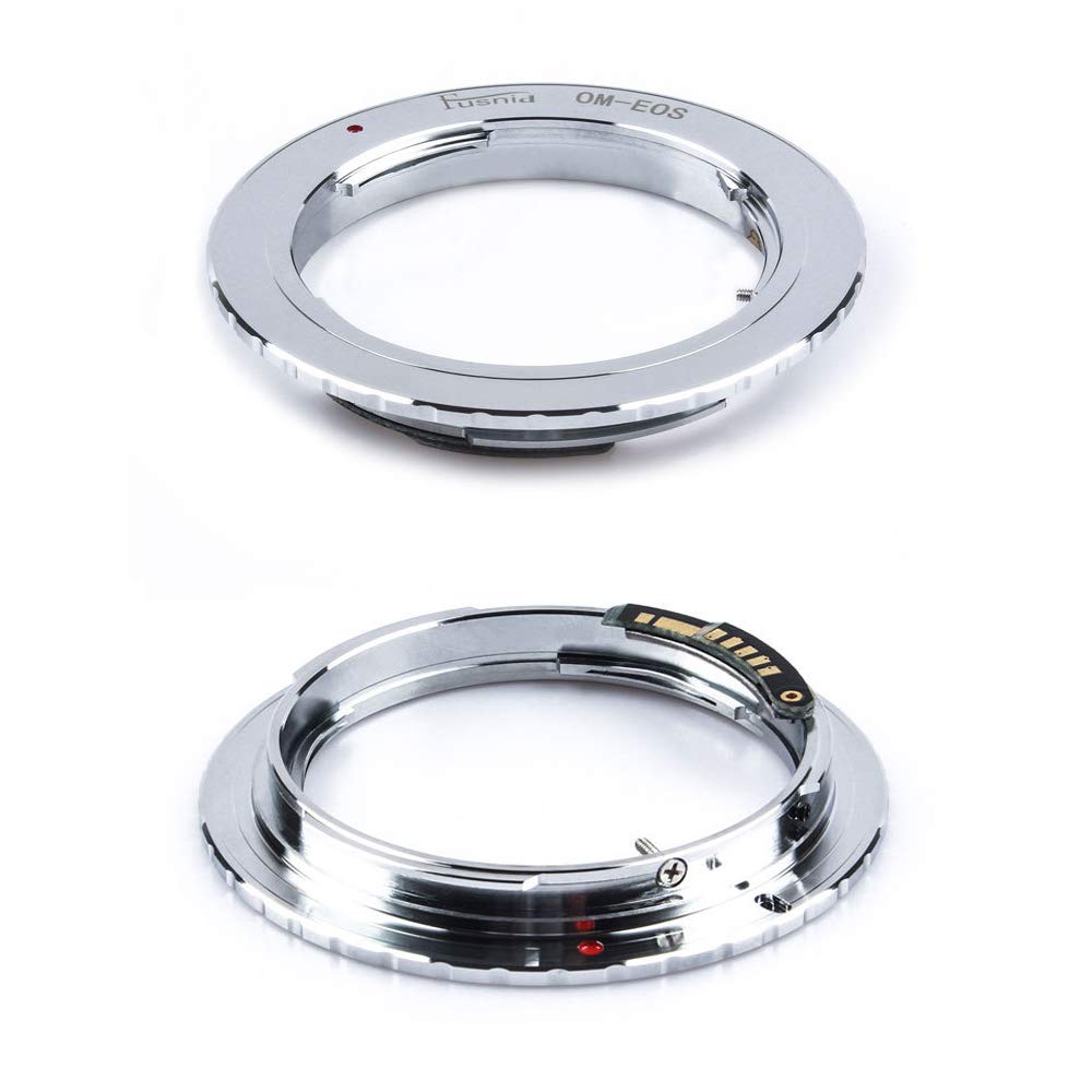 OM-EOS 9th Gen AF Confirm Lens Adapter - Olympus OM to Canon EOS EF/EF-S Mount Converter for 7D, 60D, 70D, 77D, 80D, 700D, 750D, 760D, 800D, 1000D, 1200D, 5D Series - Perfect for DSLR Photography & Vintage Lens Conversion