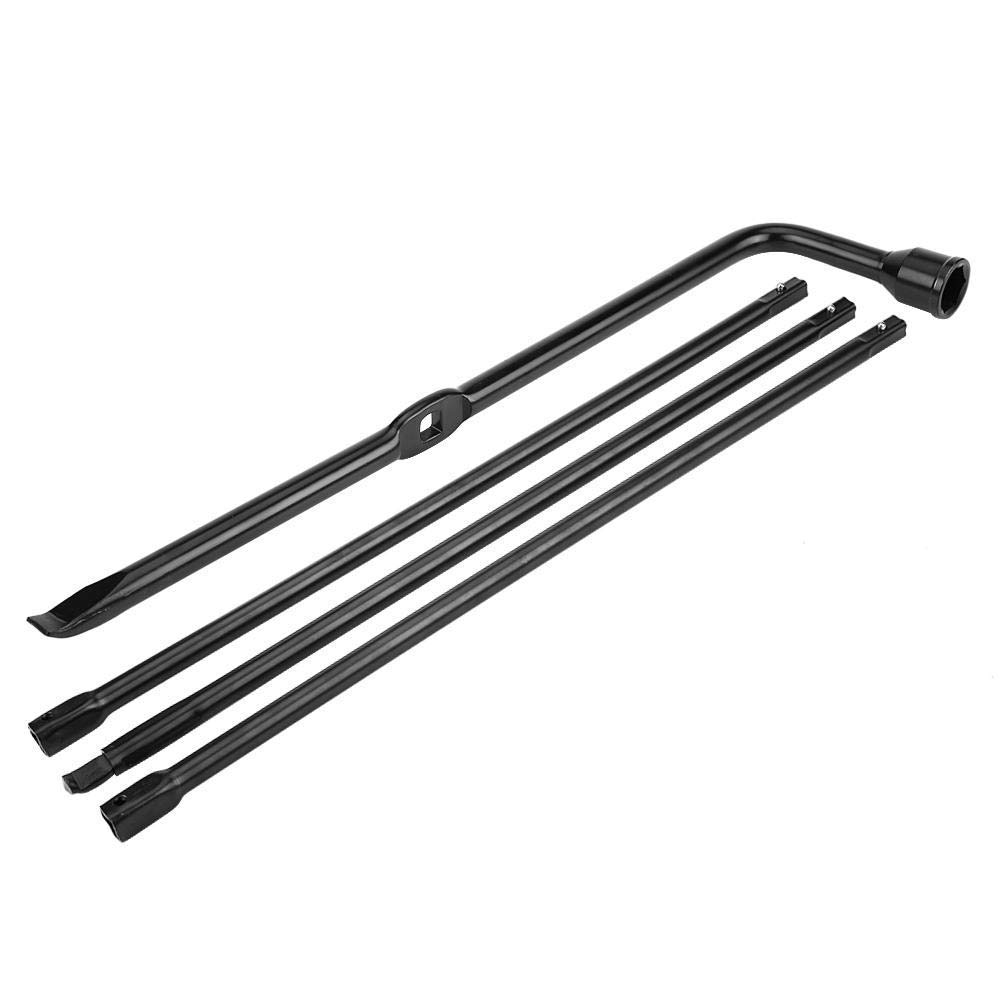 Heavy Duty Spare Tire Tool Kit - Black Iron Spare Tire Jack, Lug Nut Wrench & Handle with Leather Case - Fits Ford F250 F350 F450 F550 (2008-2016) - Perfect for Off-Roading, Truck Maintenance & Emergency Roadside Repairs