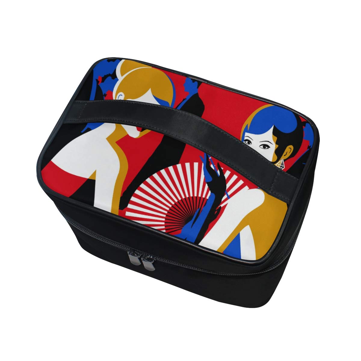 Red Dress Makeup Bag - Large Capacity Cosmetic Organizer for Women Travel & Daily Use