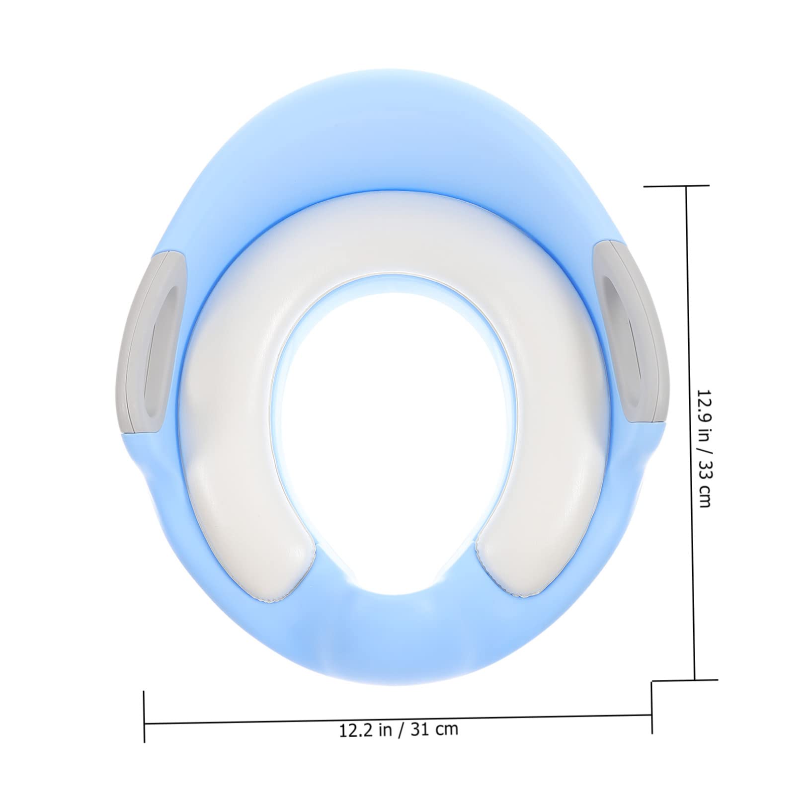 HEMOTON 1-Piece Soft PU Blue Toilet Trainer Seat Ring - Non-Slip Potty Training Cover for Toddlers & Kids | Perfect for Home, Travel & Daycare Use