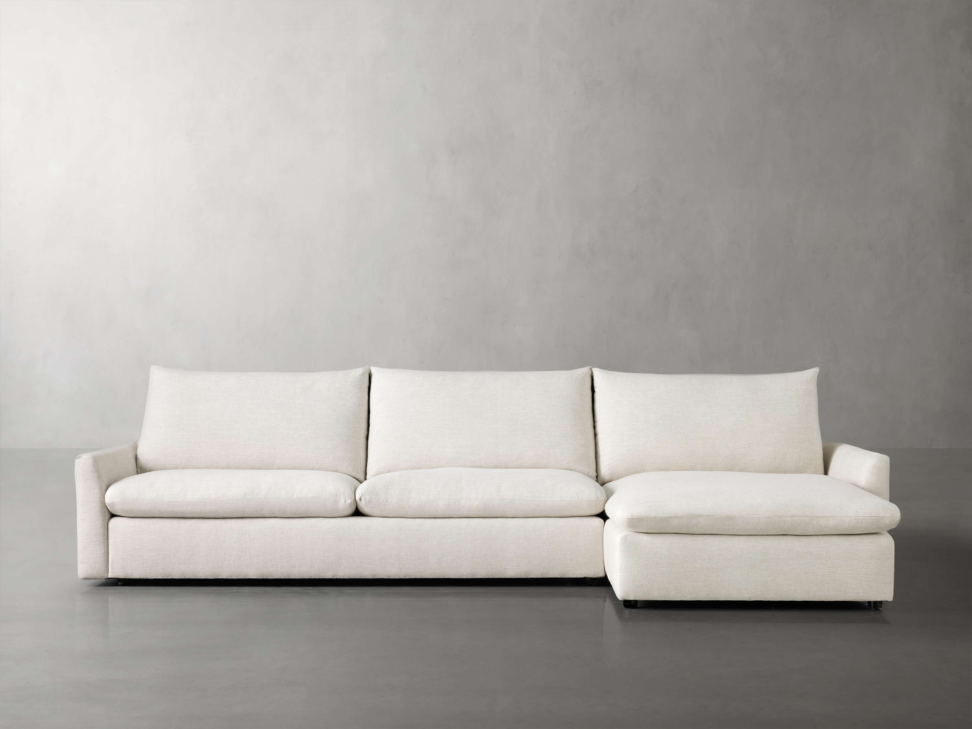Calistoga Two Piece Chaise Sectional - Modern L-Shaped Sofa Set for Living Room, Lounge & Family Room - Comfortable Upholstered Sectional Couch with Chaise Lounge for Relaxing, Entertaining & Movie Nights