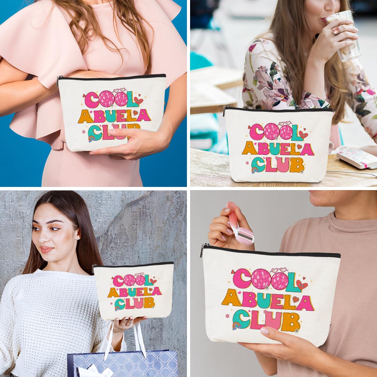Funny & Cool Spanish Grandma Gifts - Cosmetic Makeup Bag for Abuela, Nana, Mimi & Mothers | Perfect for Mother's Day, Birthday, Christmas & Thank You Gifts | Great for Travel, Daily Use & Special Occasions